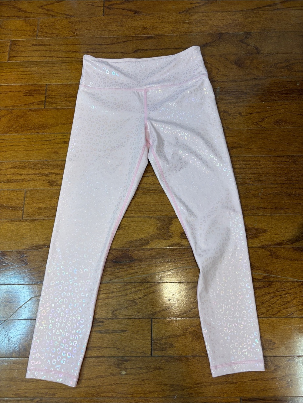 ZYIA active women’s 7/8 length animal print pink leggings